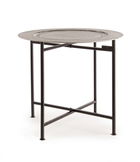 Masa de cafea din metal Anil C Argintiu / Negru, Ø50xH45 cm