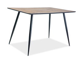 Masa din MDF si metal, Redford Nuc / Negru, L120xl80xH76 cm