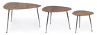 Set 3 mese de cafea din lemn de mango si metal Boscage Natural / Antracit, Ø72xH45 cm / Ø54xH40 cm / Ø40xH35 cm