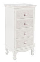 Cabinet din MDF, cu 4 sertare Clorine Alb / Ivoir, l40xA30xH83 cm