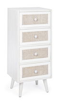 Cabinet din MDF, cu 4 sertare Montiel Ivoir / Natural, l38xA30,5xH91 cm