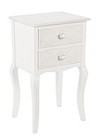 Noptiera din MDF, cu 2 sertare Clorine Ivoir, l41xA33,5xH68 cm