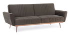 Canapea Johnny Velvet Maro Extensibila cu Spuma Poliuretanica, 3 Locuri, Suprafata de Dormit 180x104 cm, tapitata cu Stofa, l210xA83xH85 cm