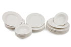 Set vesela din portelan, Brooks Dinner Alb, 24 piese