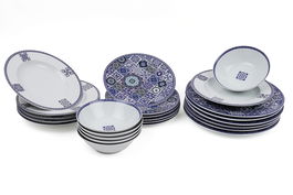 Set vesela din portelan, Niles Dinner Multicolor, 24 piese