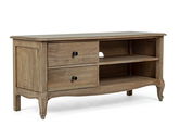 Comoda TV din lemn de mango, cu 2 sertare Domitille Natural, l115xA40xH52 cm
