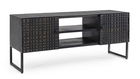 Comoda TV din lemn si metal, cu 2 usi Dorset Grafit, l130xA40xH56 cm