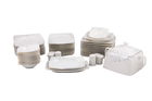 Set vesela din portelan, Dannon Dinner Alb / Argintiu, 61 piese