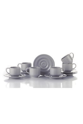 Set ceasca cu farfurioara din portelan, Ali Bej 90 ml, 12 piese