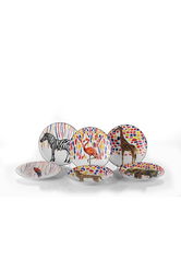 Set farfurii desert din portelan, Alexi Multicolor, Ø21 cm, 6 piese