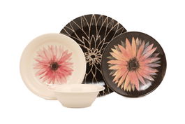 Set vesela din portelan, Miller Dinner Multicolor, 24 piese
