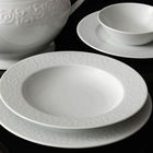 Set vesela din portelan, Theodora Dinner Alb, 53 piese