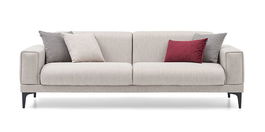 Canapea extensibila tapitata cu stofa, 3 locuri, Nova Grej, l239xA88xH76 cm