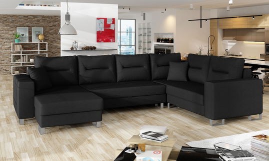 Coltar Extensibil Dora cu Lada de Depozitare, Sezlong pe Stanga, Perne Incluse, l312xA210xH95 cm