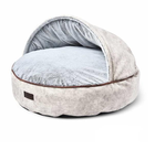 Pat rotund pentru animale de companie, Cozy Gri deschis / Bej deschis, Ø65xH40 cm
