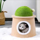 Ansamblu de joaca pentru pisici, Cozy Verde / Bej deschis, Ø43xH47 cm