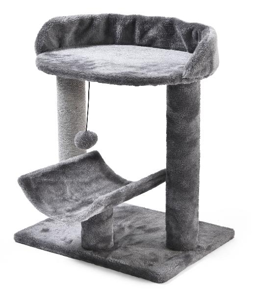 Ansamblu de joaca pentru pisici, Cozy Gri, L40xl31xH48,5 cm