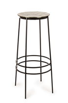 Scaun de bar din metal Amira Auriu / Negru, Ø36xH77 cm