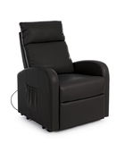 Fotoliu Recliner tapitat cu piele ecologica Lift Negru, l73xA93xH106 cm