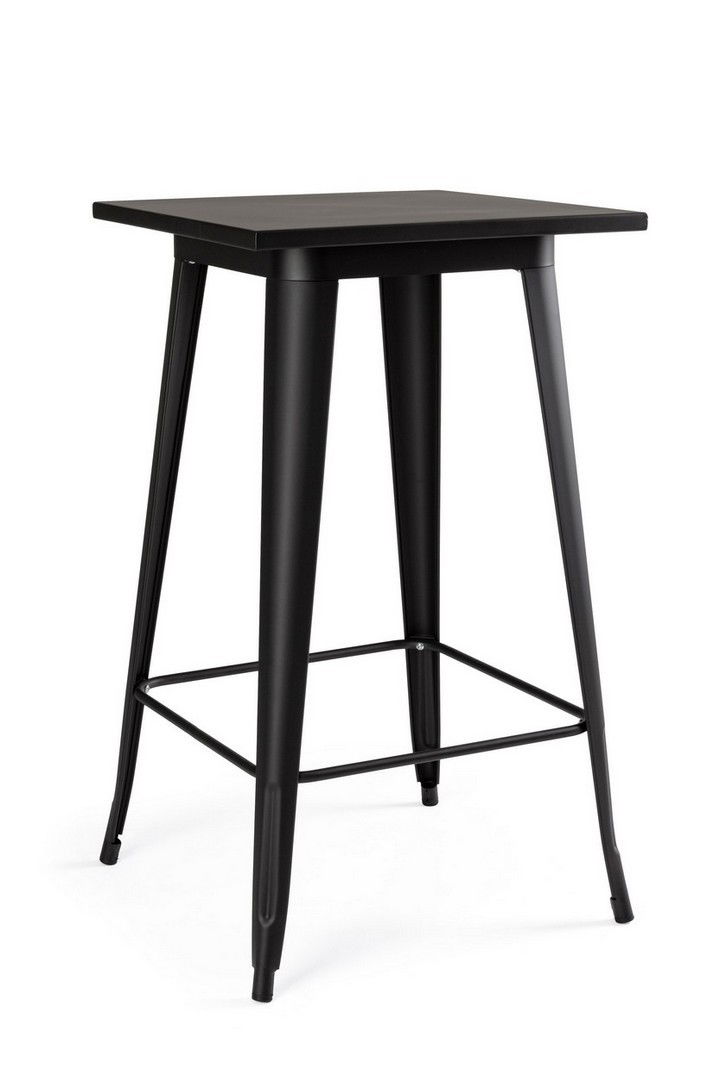Masa de bar din metal Minnesota Negru, L60xl60xH103 cm