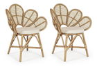 Set 2 scaune din ratan Flores Natural, l77xA62xH93 cm