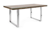 Masa din lemn reciclat, sticla si metal Stanton Small Natural, L180xl90xH76 cm
