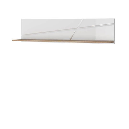 Etajera suspendata din pal, Futura 04 Alb, l130xA22xH30 cm