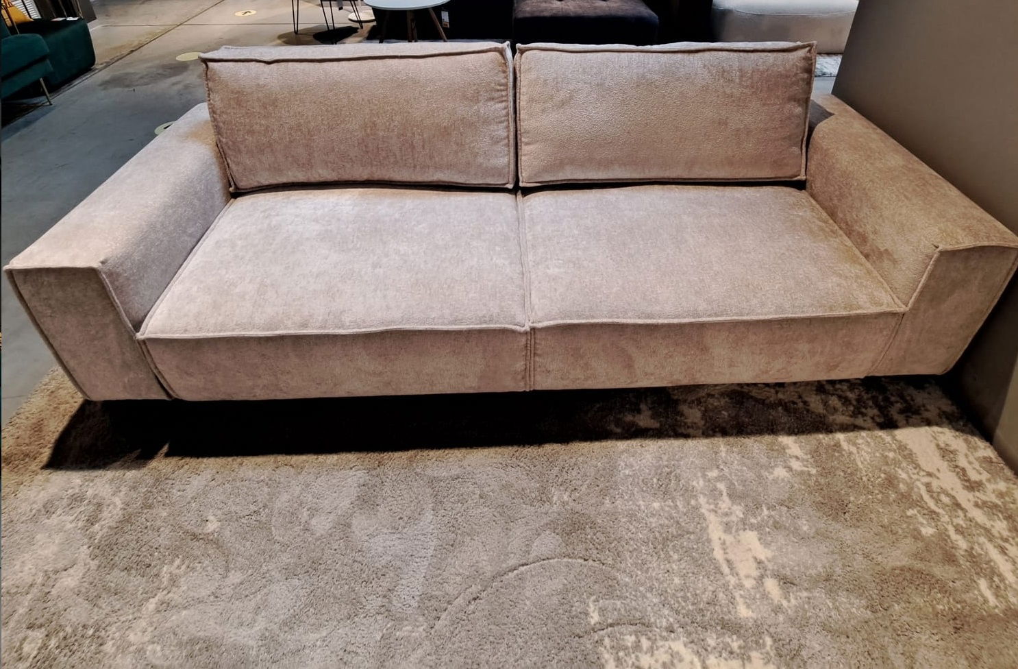 Canapea Toriso Feel Me 1 Harmony Extensibila cu Arcuri si Spuma Poliuretanica, 3 Locuri, Suprafata de Dormit 199x146 cm, tapitata cu Stofa, cu Lada de Depozitare, Perne Incluse, l256xA103xH83 cm