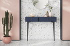 Consola din pal cu 2 sertare, Colours CS 07 Bleumarin Mat / Negru, l105xA30xH80 cm