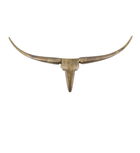 Decoratiune de perete din aluminiu, Bull`s Head Small Bronz Antichizat, l75xA6xH35 cm
