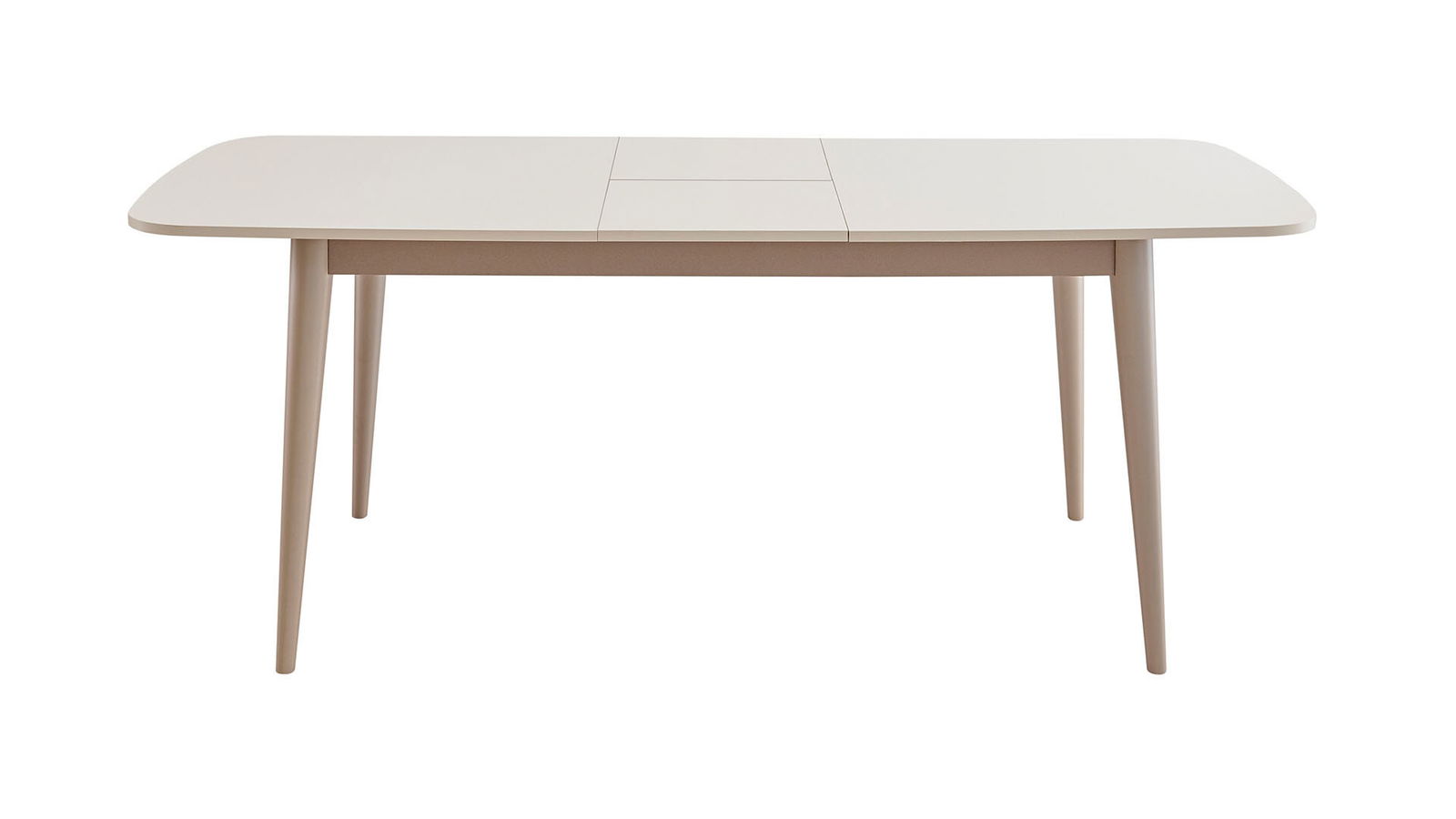 Masa extensibila din pal Nicole Crem / Grej, L160-200xl90,2xH76 cm