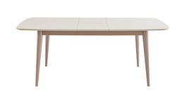 Masa extensibila din pal Nicole Crem / Grej, L160-200xl90,2xH76 cm