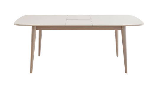 Masa extensibila din pal Nicole Crem / Grej, L160-200xl90,2xH76 cm