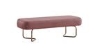 Banca tapitata cu piele ecologica, Nicole Somon Inchis / Bronz, l137xA45xH43 cm