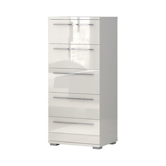 Cabinet din pal, cu 5 sertare, Piano F5/PN Tall Bej, l60xA45xH135 cm