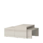 Set 2 mese de cafea din pal si MDF, Piano Bej, L102xl60xH28,3 cm / L67xl43xH38,3 cm