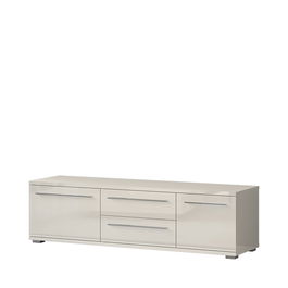 Comoda TV din pal si MDF, cu 2 usi si 2 sertare, Piano TV165-2K2F/PN Bej, l165xA45xH46 cm