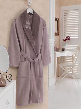 Halat de baie femei din bumbac, Daily Violet / Mov, S / M