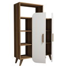Cabinet din pal cu 2 usi Form Nuc / Alb, l90xA32xH132 cm