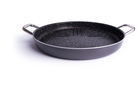 Tigaie grill din aluminiu cu invelis antiaderent, Ø36 cm, Rock Cook Negru