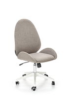 Scaun de birou tapitat cu stofa Fabrizio Gri / Alb, l54xA58xH101-111 cm