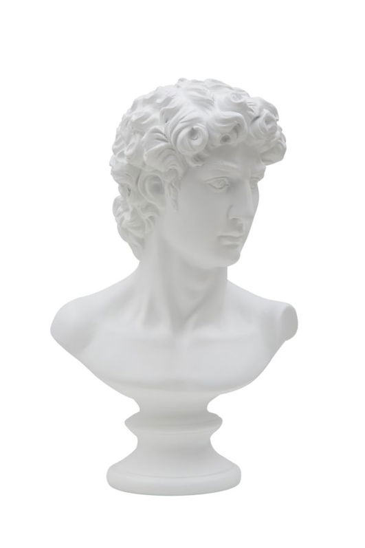 Decoratiune din polirasina Roman A Alb, l21,5xA14,5xH34 cm