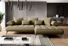 Coltar Fix, cu Sezlong pe Dreapta, Mecanism Electric Relax, Perne Incluse, Sedo Mini, l284xA193xH70-88 cm