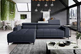 Coltar Fix, Sezlong pe Stanga, Mecanism Electric Relax, Tetiere Reglabile, Hugos Mini, l276xA177xH77-96 cm