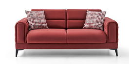 Canapea extensibila tapitata cu stofa, 2 locuri, Penta Quilted Velvet Burgundy, l188xA95xH77 cm