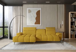 Coltar Fix, Sezlong pe Stanga, Mecanism Electric Relax, Tetiere Reglabile, Motan Mini, l276xA185xH80-97 cm