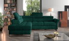 Coltar Extensibil, Sezlong pe Stanga, Lada de Depozitare, Tetiere Reglabile, Avantime, l255xA223xH77-97 cm