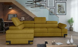 Coltar Extensibil, Sezlong pe Stanga, Lada de Depozitare, Tetiere si Cotiere Reglabile, Empire L2, l264xA192xH75-90 cm