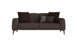 Canapea fixa tapitata cu stofa, 2 locuri, Gift Maro Inchis, l200xA102xH86 cm