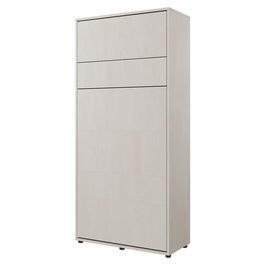 Pat rabatabil pe perete, cu mecanism pneumatic si somiera inclusa, pentru copii si tineret, Concept Junior Vertical Gri, 200 x 90 cm